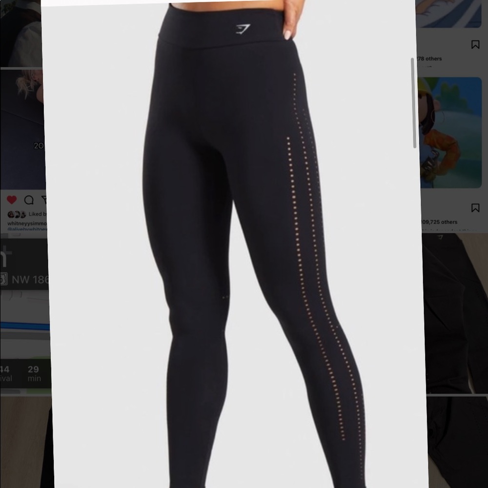 Gymshark Laser Cut Black Leggings